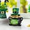 Glitzhome® Set of 2 St. Patrick's Resin Pot of Gold & Leprechaun Hat Table Decor